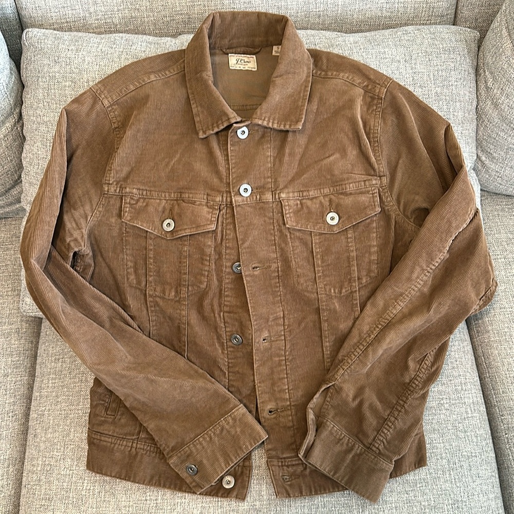 J. Crew Brown Stretch Corduroy Trucker Jacket - Men’s Small